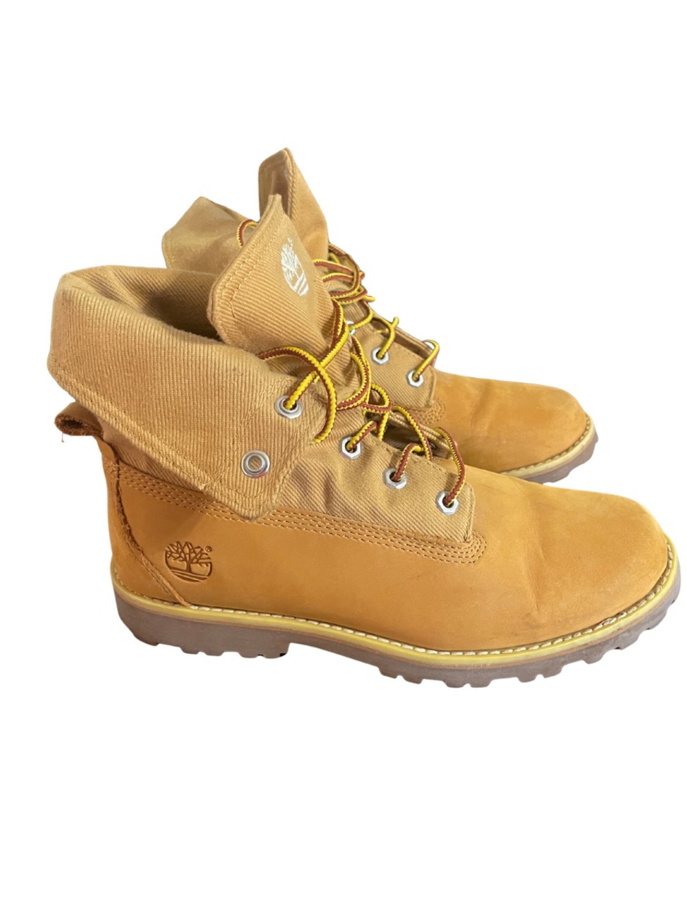 Timberland Youth Fold-Down Lace-Up Boots 4.5